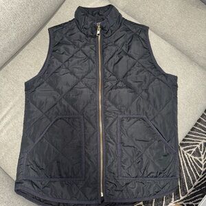 J. Crew Black Quilted Vest